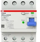 ABB F204 B-40/0.03 FI-Schalter Typ B 4P, 40A, 30mA, 3kA, 4TE, allstromsensitiv,