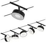 Paulmann 94479 Basisset Seilsystem Circle 5-flammig schwarz wei&szlig; DC warmwei&szlig;