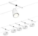 Paulmann 94467 Seilsystem Set Cup 5-flammig Wei&szlig; matt Chrom GU5,3 12V DC