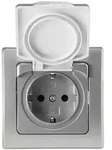 ChiliTec DELPHI 21106 Schutzkontakt-Steckdose 1-fach, 250 V, 16 A, Silber, Unterputz,