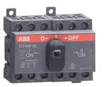 ABB OT40F3C Lastumschalter 3-polig 40 A, mit schwarzem Knebelgriff I-0-II