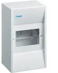Hager Miniverteiler gamma (Mini-Verteilerkasten), 4 PLE, 1xPE, 1xN, IP30