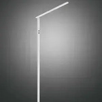 Filigrane LED Steh/Leseleuchte IDEAL in Wei&szlig; Touchdimmer Fabas Luce