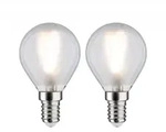 2er Paulmann 28638 LED Tropfen Lampen E14 2700K matt 3W wie 40W warmwei&szlig;es Licht