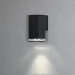 Konstsmide 410-750 Antares Wandleuchte schwarz lackiertes Aluminium, klares Acrylglas
