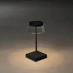 Mobile Tischleuchte SCILLA in Schwarz In&Out aus Aluminium & Glas dimmbar IP54 von
