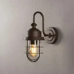 Wandleuchte CERIGNOLA Rostfarben aus Stahl mit Glaskolben LED IP44 von Konstsmide