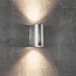 Au&szlig;enwandleuchte Up&Down halbrund aus verzinktem Metall