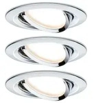 Paulmann 93470 Einbauleuchte Set Nova rd schw LED 3stepdim 3x6.5W GU10 Chrom/Alu