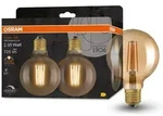 2er Pack OSRAM E27 LED VINTAGE Gl&uuml;hlampe in EDISON Globe 95 GOLD dimmbar 6,5W...