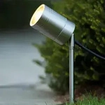 Lucide ARNE-LED Gartenstrahler &Oslash;6,3 cm GU10 LED 5W 2700K IP44 Chrom Matt