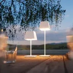 Sigor Mini Akku-Tischleuchte NUINDIE eckig schneewei&szlig; dimmbar 25cm IP54 In- &