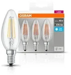 3er Pack Osram BASE E14 LED Leuchtmittel Kerzenform 4W neutralweiss wie 40W