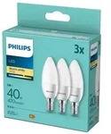 3er-Set PHILIPS E14 LED Lampen in Kerzenform matt 4.9W wie 40 Watt warmweiss