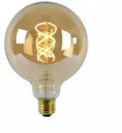 Lucide G125 LED Gl&uuml;hfadenlampe &Oslash;12,5cm E27 4,9W 2200K Amber dimmbar