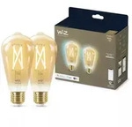 2er Pack WIZ E27 Smarte LED Filament Vintage Lampe Bernstein Tunable White 7W...