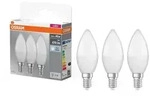 3er Sparpack OSRAM LED BASE E14 Kerze matt 5W wie 40W neutralwei&szlig; HeatSink