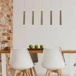 Prado 5-flammige LED Pendelleuchte im R&ouml;hrenstil mit Ober- und Unterlicht in...