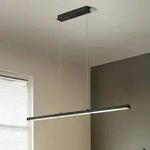 Ling LED-Pendelleuchte im Vierkantrohrdesign dimmbar in Schwarz 110cm up&down Licht