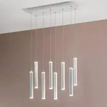Prado 8-flammige LED Pendelleuchte im R&ouml;hrenstil mit Ober- und Unterlicht in...