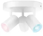 WIZ Smarter 3-flammiger RGB LED Deckenstrahler Imageo rund in Wei&szlig; WLAN/Wi-Fi