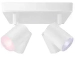 WIZ Smarter 4-flammiger RGB LED Deckenstrahler Imageo quadratisch in Wei&szlig; WLAN/Wi-Fi