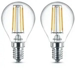 2er Pack E14 PHILIPS LED Tropfen Lampen klar 4.3W wie 40W warmwei&szlig; f&uuml;r behagliche