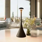 Sigor Akku-Tischleuchte Nudrop rund nachtschwarz dimmbar Flex-Mood 2200K/2700K IP54