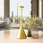 Sigor Akku-Tischleuchte Nudrop rund goldfarben dimmbar Flex-Mood 2200K/2700K IP54 In-