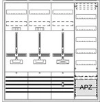 ABB STRIEBEL & JOHN DA47BH Komplettschrank, Aufputz, Dreipunkt, A47 2Z1S1V5A2