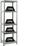 Schwerlastregal Steel Eagle | HxBxT 180x60x40 cm | Fachlast 130kg | Verzinkt - Silber