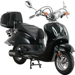 Motorroller Retro Firenze 50 ccm 45 km/h EURO 5 schwarz inkl. Topcase - Schwarz