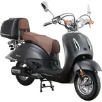 Motorroller Retro Firenze 50 ccm 45 km/h EURO 5 mattschwarz inkl. Topcase -...
