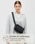 Kapten & Son Lulea Crossbody Bag All Black 1,35 L | Bauchtasche Damen & Herren 