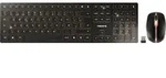 CHERRY DW 9100 SLIM, Kabellos, RF Wireless + Bluetooth, QWERTY, Schwarz, Maus