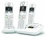 Gigaset AS690A, Analoges/DECT-Telefon, Kabelgebundenes Mobilteil, 100 Eintragungen,