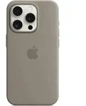 iPhone 15 Pro Max Silicone Case with MagSafe - Clay - Grau