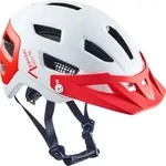 BLACK CREVICE - Damen & Herren MTB - Fahrradhelm - ENDURO | Farbe: Wei&szlig;/Rot 