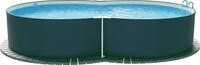 Stahlwandpool achtform 650x420x120 cm, Stahl 0,4 mm anthrazit, Folie 0,4 mm...