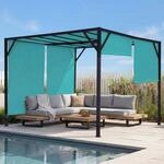 Pergola Beja, Garten Pavillon Terrassen&uuml;berdachung, stabiles 6cm-Stahl-Gestell +