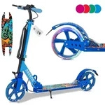 Arebos Tretroller Scooter mit LED Reifen, Blau, 880 mm, 390 mm, 960 mm - Blau