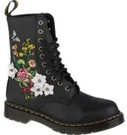 Dr. Martens 1490 Floral DM27453001, Bovver Stiefel, Damen, Schwarz - Schwarz - 36