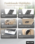 WELCON Massagesessel EASYRELAXX beige - 3D Massagestuhl mit Neigungsverstellung