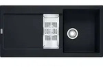 Franke Sp&uuml;le MARIS MRG 651 BLACK MATT mit Druckknopfventil und Abtropfbecken /