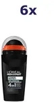 6x L'Oreal Paris Deo Roll-On Men Expert Carbon Protect 50ML