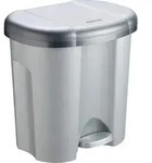 Abfalleimer 2 x 10 l DUO, Farbe:Silber & Grau - Silber