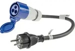 ChiliTec 22851 CEE auf Schutzkontakt-Stecker 0,35m 230V, Adapter f&uuml;r Wohnwagen,