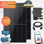 VESKA BKW-1000/600_800, VESKA Balkonkraftwerk 1000 W / 600 W Bifazial Solaranlage