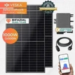 Balkonkraftwerk 1000 W / 800 W Bifazial Photovoltaik Solaranlage Steckerfertig WIFI