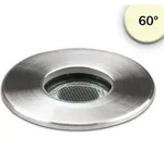 ISOLED LED Einbaustrahler, Edelstahl , 2W, 60&deg;, IP67, 12V AC/DC, warmwei&szlig; - Silber